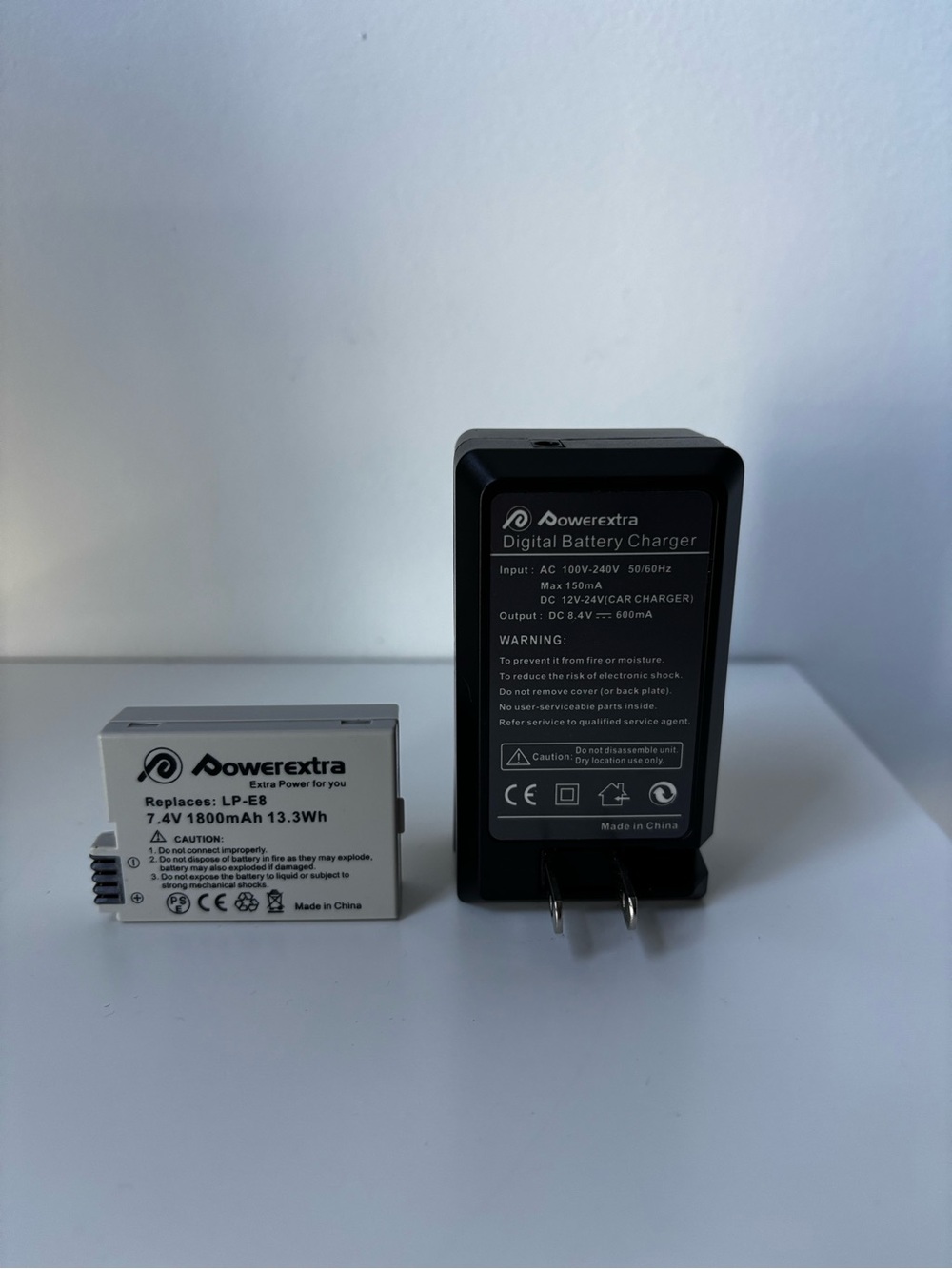 Silver Battery and Black Digital Charger Kit